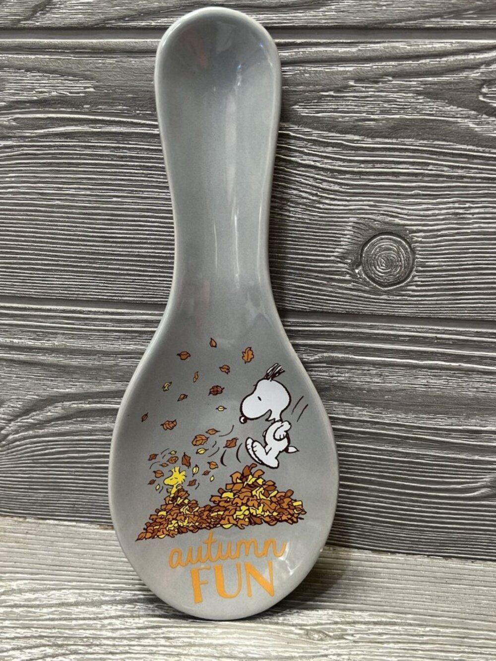 Peanuts Snoopy and Woodstock Fall Spoon Rest Autumn Fun Ceramic 2025 NWOT
